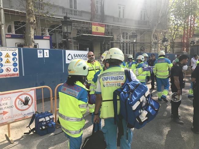 Accidente laboral en el Ritz con heridos | EMERGENCIAS 112 COMUNIDAD DE MADRID ep accidente laboralritzheridos