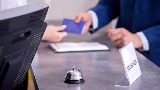 ep archivo recepcion de un hotel en una imagen de archivo ep archivo recepcion de un hotel en una imagen de archivo