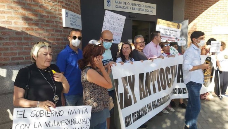 ep archivo   una concentracion de afectados por la ocupacion