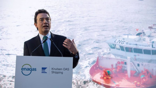 ep el consejero delegado de enagas arturo gonzalo interviene durante la presentacion del primer