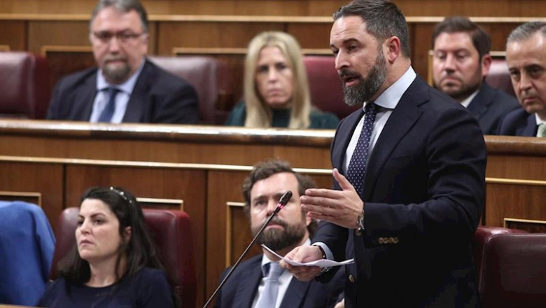 El presidente de Vox, Santiago Abascal | Eduardo Parra - Europa Press ep el presidente de vox santiago abascal durante su intervencion tras jurar la constitucion durante