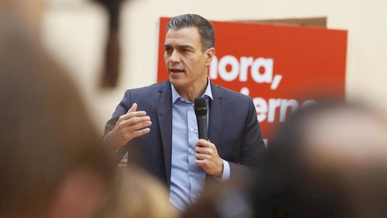 El presidente del gobierno en funciones, Pedro Sánchez durante su intervención en el acto de campaña del PSOE, en Palma de Mallorca (España), a 30 de octubre de 2019. | Isaac Buj - Europa Press ep el presidente del gobierno en funciones pedro sanchez durante su intervencion en el acto de 20191030181804