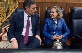 ep el presidente del gobierno pedro sanchez y la vicepresidenta primera y ministra de economia nadia