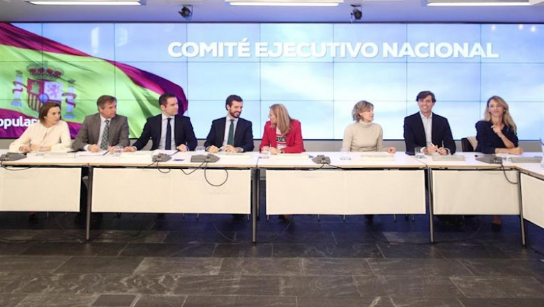 El presidente del PP, Pablo Casado, preside una reunión del Comité Ejecutivo Nacional del Partido Popular, tras las elecciones generales del 10N, en Madrid (España) a 12 de noviembre de 2019. | Eduardo Parra - Europa Press - Archivo ep el presidente del pp pablo casado preside una reunion del comite ejecutivo nacional del partido