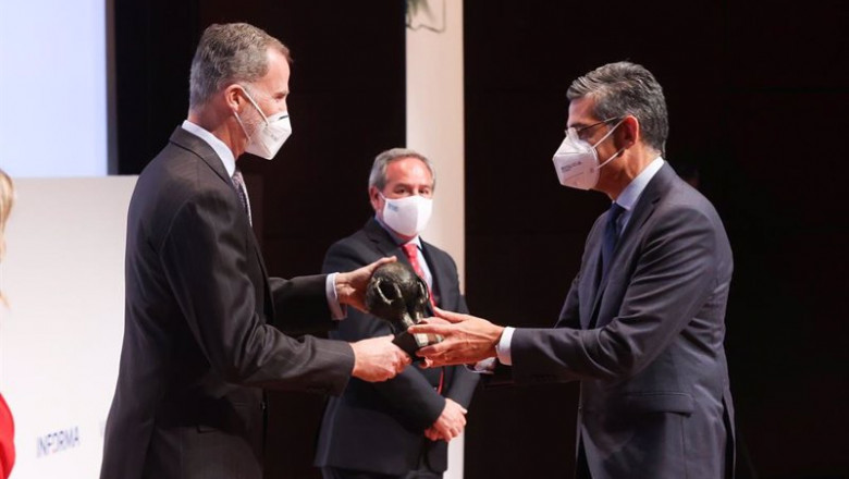 El Rey Felipe VI durante la entrega de la VII Edición de los Premios CEPYME. | CASA REAL ep el rey felipe vi durante la entrega de la vii edicion de los premios cepyme