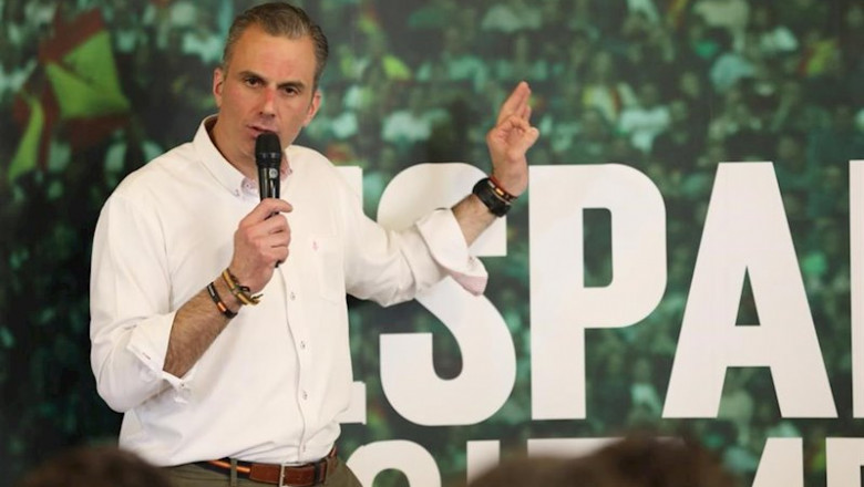ep el secretario general de vox javier ortega smith este domingo en trigueros huelva
