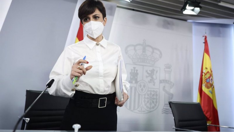 ep la ministra portavoz isabel rodriguez tras una comparecencia posterior a una reunion del consejo ep la ministra portavoz isabel rodriguez tras una comparecencia posterior a una reunion del consejo