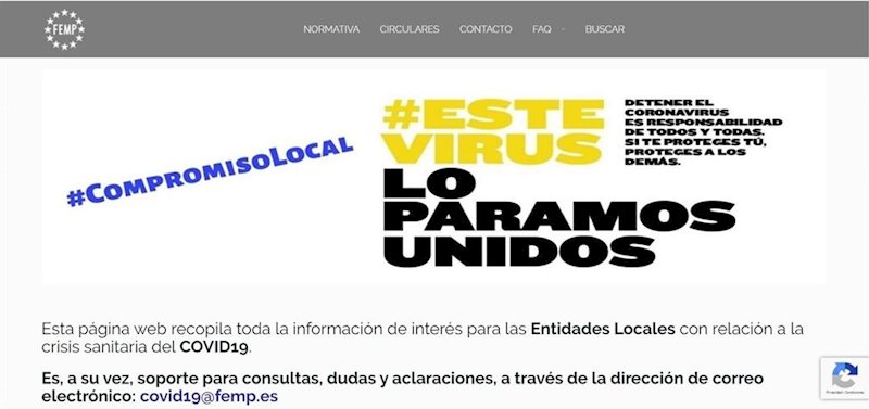 Página web covid19.Femp.Es habilitada por la FEMP para informar a los Ayuntamientos sobre el coronavirus. | FEMP ep pagina web covid19fempes habilitada por la femp para informar a los ayuntamientos sobre el