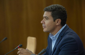 ep rueda de prensa del portavoz del grupo parlamentario ciudadanos cs sergio romero en el parlamento