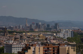 ep archivo   varios edificios de viviendas vistos desde el mirador del poble sec de barcelona