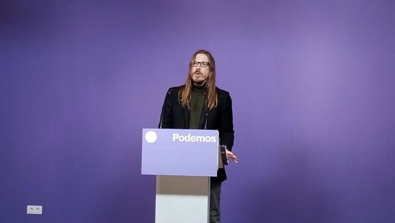 El portavoz nacional de Podemos, Pablo Fernández, en una rueda de prensa. | EUROPA PRESS ep el portavoz nacional de podemos pablo fernandez en una rueda de prensa
