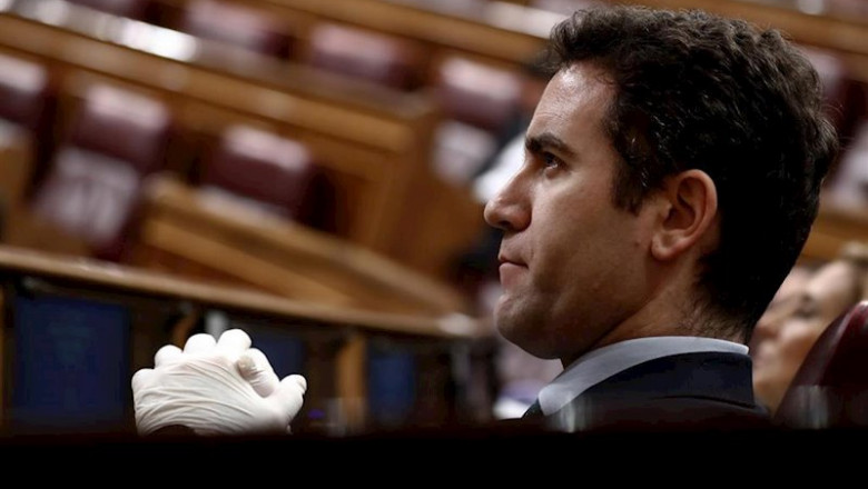 El secretario general del PP, Teodoro García Egea, en el Pleno del Congrsoo sobre el coronavirus. Madrid (España), a 18 de marzo de 2020. | Pool ep el secretario general del pp teodoro garcia egea en el pleno del congrsoo sobre el coronavirus