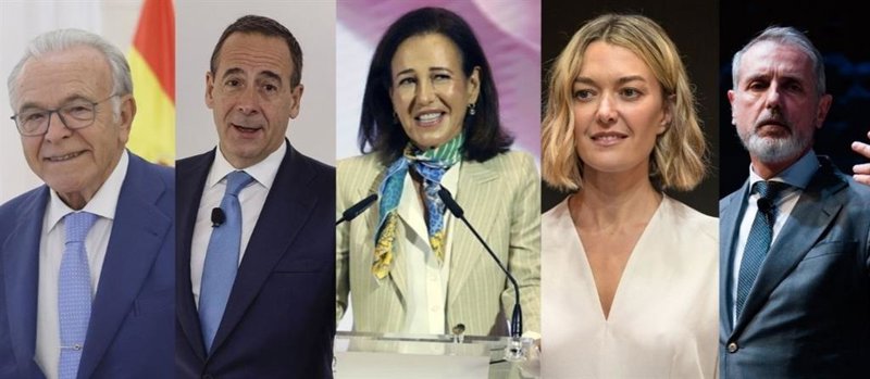 Isidre Fainé, Gonzalo Gortázar, Ana Botín, Marta Ortega, y Marc Murtra, mejores gestores empresariales 2026 | EUROPA PRESS ep isidre faine gonzalo gortazar ana botin marta ortega y marc murtra mejores gestores empresariales
