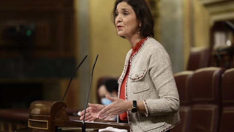 La ministra de Industria, Comercio y Turismo, Reyes Maroto, interviene en una sesión plenaria, en el Congreso de los Diputados, a 16 de marzo de 2022, en Madrid (España). | Eduardo Parra - Europa Press ep la ministra de industria comercio y turismo reyes maroto interviene en una sesion plenaria en el
