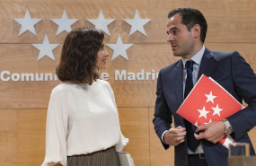 ep la presidenta de la comunidad de madrid isabel diaz ayuso y el vicepresidente ignacio aguado en