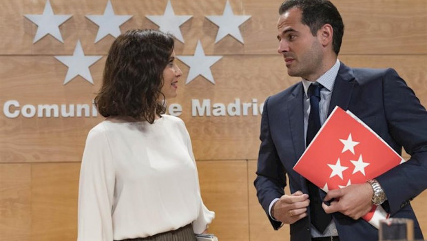 ep la presidenta de la comunidad de madrid isabel diaz ayuso y el vicepresidente ignacio aguado en
