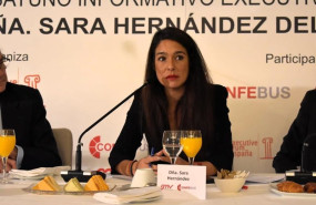 ep la secretaria general de movilidad sostenible sara hernandez en un desayuno informativo de