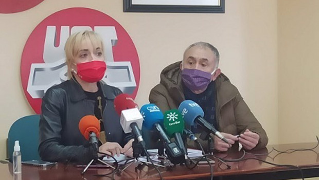 ep la secretaria general de ugt-a carmen castilla y el secretario general de ugt pepe alvarez este