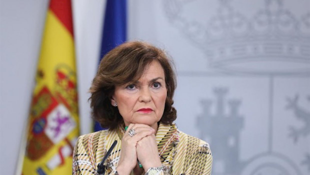ep la vicepresidenta primera del gobierno carmen calvo comparece en rueda de prensa en el complejo