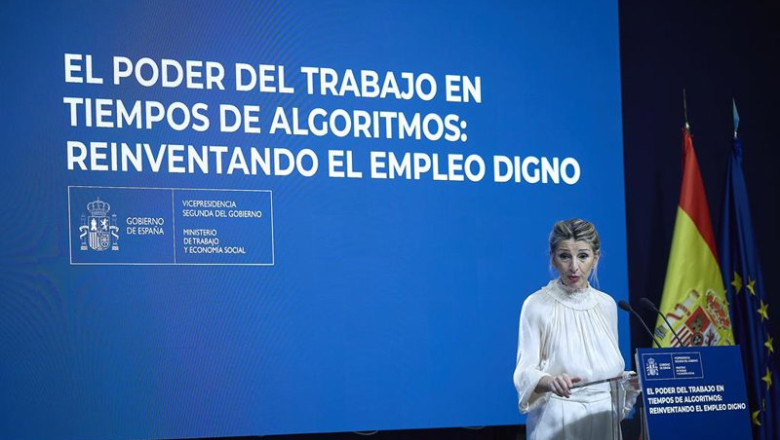 ep la vicepresidenta segunda y ministra de trabajo y economia social yolanda diaz durante unas