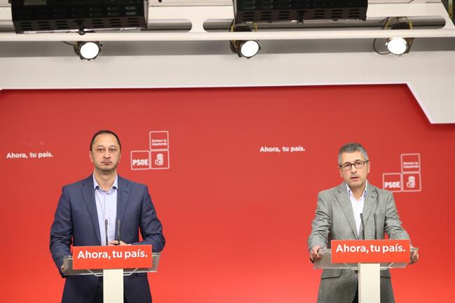 Rueda de prensa de Alfonso Rodríguez Gómez de Celis y Hugo Morán | EUROPA PRESS ep ruedaprensaalfonso rodriguez gomezcelishugo moran