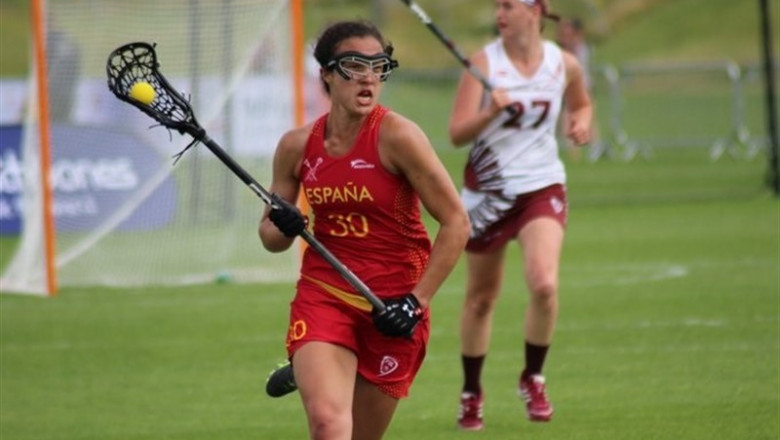 Selena Hunter, durante un partido de la selección española de lacrosse. | AEL ep selena hunter durantepartidola seleccion espanolalacrosse