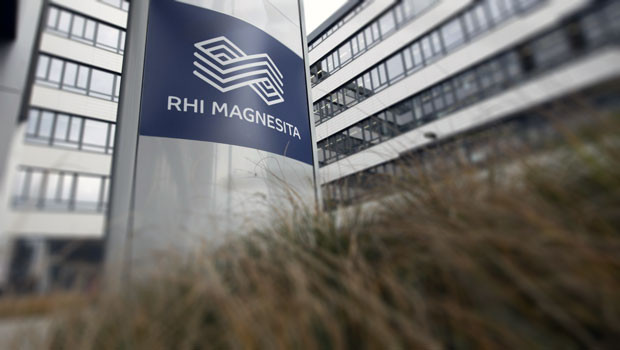 dl rhi magnesita productos industriales componentes metálicos logotipo letrero