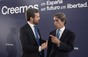 ep archivo   el presidente del pp pablo casado y el expresidente del gobierno jose maria aznar