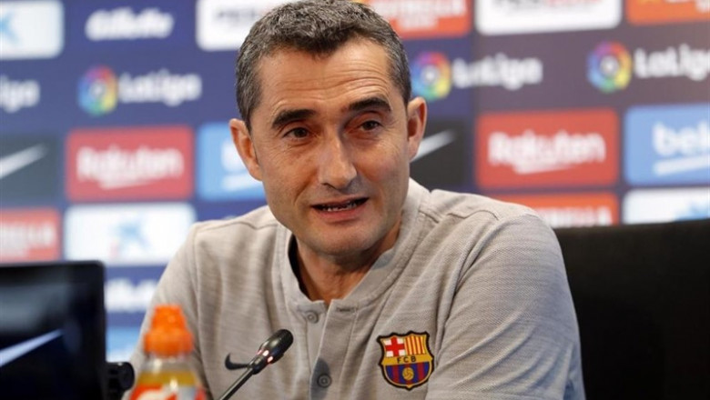 El entrenador del FC Barcelona, Ernesto Valverde, en rueda de prensa | FCB - Archivo ep el entrenador del fc barcelona ernesto valverde en rueda de prensa