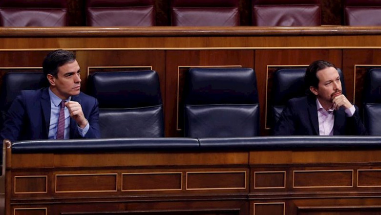 ep el presidente del gobienro pedro sanchez i y el vicepresidente segundo pablo iglesias