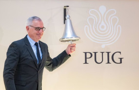 ep el presidente y consejero delegado de puig marc puig durante el toque de campana de la empresa