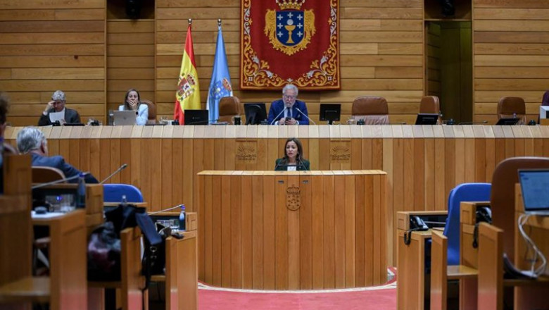ep la conselleira do mar marta villaverde en el pleno del parlamento