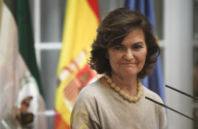 ep la vicepresidenta del gobierno en funciones carmen calvo durante su intervencion en la ceremonia