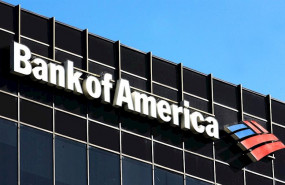 ep logo de bank of america en la fachada de sus oficinas en los angeles