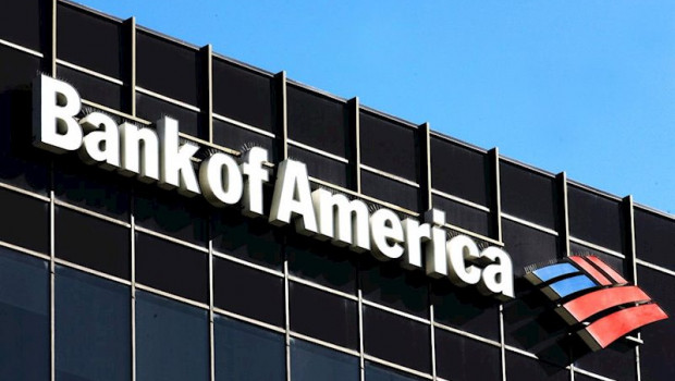 ep logo de bank of america en la fachada de sus oficinas en los angeles