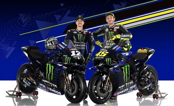 ep los pilotos maverick vinales y valentino rossi en la presentacion del monster energy yamaha