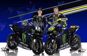 ep los pilotos maverick vinales y valentino rossi en la presentacion del monster energy yamaha