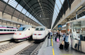 ep archivo   ave con destino valencia en la estacion de santa justa de sevilla
