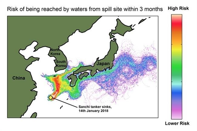 El crudo vertido por el petrolero 'Sanchi' podría alcanzar Japón en un mes | NOC ep crudo vertidopetrolero sanchi podria alcanzar japonun mes
