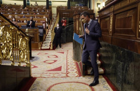 ep el presidente del gobierno pedro sanchez tras intervenir en una sesion plenaria en el congreso