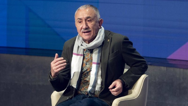 El secretario general de UGT, Pepe Álvarez, en su intervención en la segunda edición del foro económico español ‘Wake Up, Spain! | Alberto Ortega - Europa Press ep el secretario general de ugt pepe alvarez en su intervencion en la segunda edicion del foro
