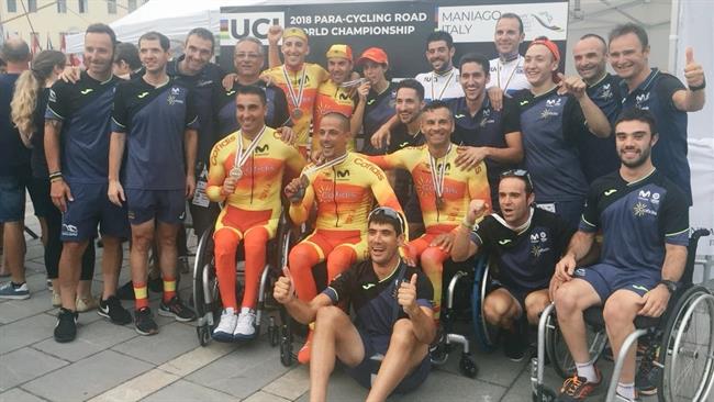 España se despide a lo grande y con 11 medallas en Mundial de ciclismo adaptado | TWITTER.COM/RFECICLISMO ep espanadespidelo grandecon 11 medallasmundialciclismo adaptado