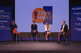 ep hugo velez claudio panunzio margarida maia y javier lores en el evento corporativo town hall 2025