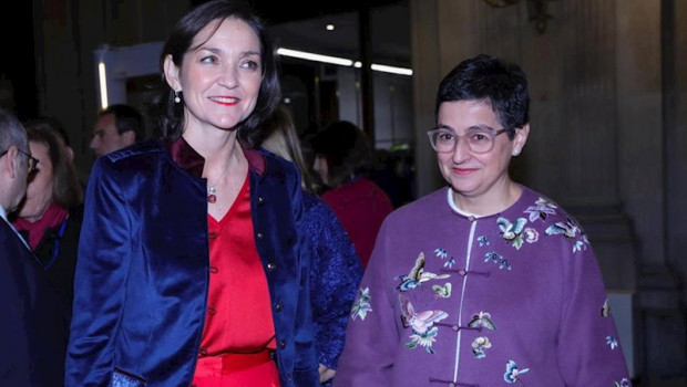 ep la ministra de industria comercio y turismo reyes maroto y la ministra de asuntos exteriores ue y