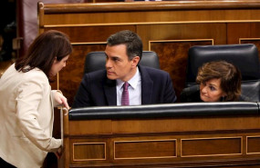 ep la portavoz del psoe en el congreso de los diputados adriana lastra i habla con el presidente en