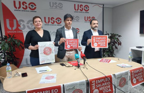 ep la secretaria de accion sindical ana garcia el secretario general de uso joaquin perez y el