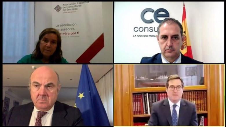 Luis de Guindos en el webinar “Situación económica y perspectivas de la zona euro”, organizado por AECEM | AECEM ep luis de guindos en el webinar situacion economica y perspectivas de la zona euro organizado por