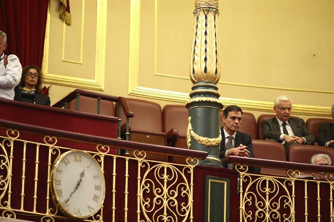 Pedro Sánchez en el Congreso por el 40 aniversario de las elecciones de 1977 | EUROPA PRESS ep pedro sanchezcongreso40 aniversariolas elecciones1977
