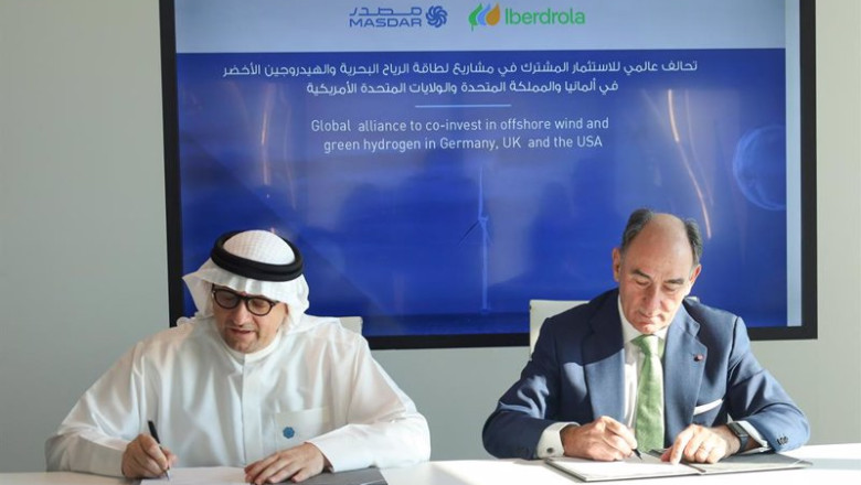 ep presidente de iberdrola ignacio galan con al ramahi chief executive officer of masdar ep presidente de iberdrola ignacio galan con al ramahi chief executive officer of masdar
