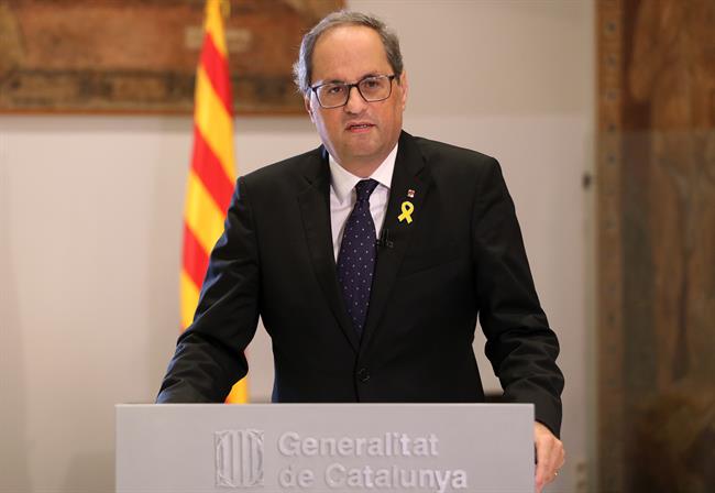 El presidente de la Generalitat, Quim Torra, en una imagen de archivo. | JORDI BEDMAR / GOVERN ep presidentela generalitat quim torra enimagenarchivo 20181102115803